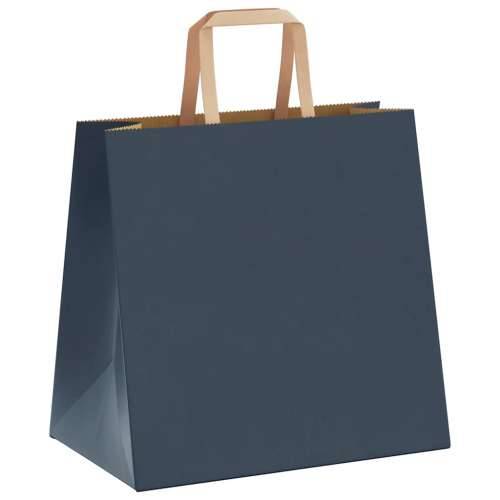 Papirnate vrećice 250 kom s ručkama plave 26x17x25 cm - Plava 26 x 17 x 25 cm 250 Cijena