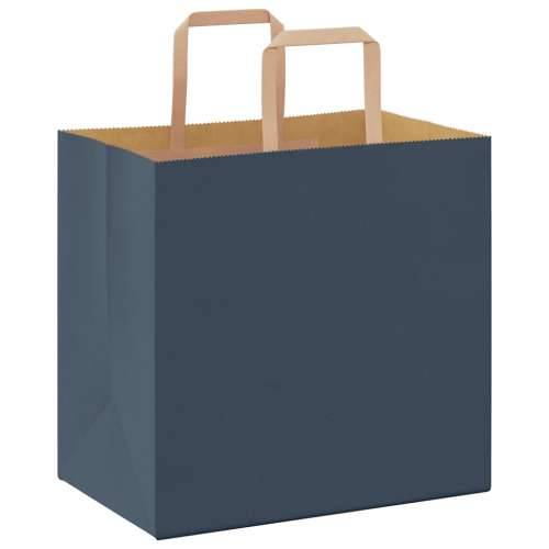 Papirnate vrećice 250 kom s ručkama plave 26x17x25 cm - Plava 26 x 17 x 25 cm 250 Cijena