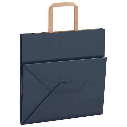 Papirnate vrećice 250 kom s ručkama plave 26x17x25 cm - Plava 26 x 17 x 25 cm 250 Cijena