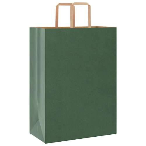 Papirnate vrećice 50 kom s ručkama zelene 32x17x44 cm - Zelena 32 x 17 x 44 cm 50 Cijena