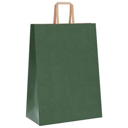 Papirnate vrećice 50 kom s ručkama zelene 32x17x44 cm - Zelena 32 x 17 x 44 cm 50 Cijena