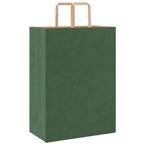 Papirnate vrećice 50 kom s ručkama zelene 32x17x44 cm - Zelena 32 x 17 x 44 cm 50 Cijena