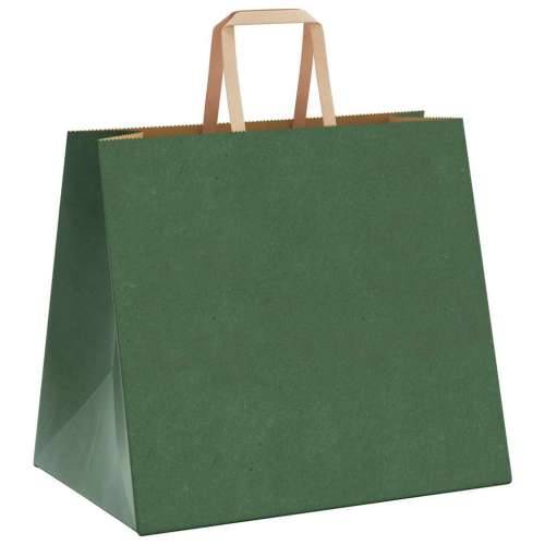 Papirnate vrećice 50 kom s ručkama zelene 32x22x28 cm - Zelena 32 x 22 x 28 cm 50 Cijena