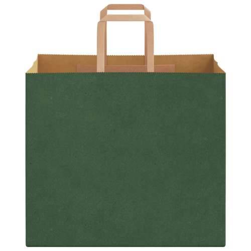Papirnate vrećice 50 kom s ručkama zelene 32x22x28 cm - Zelena 32 x 22 x 28 cm 50 Cijena