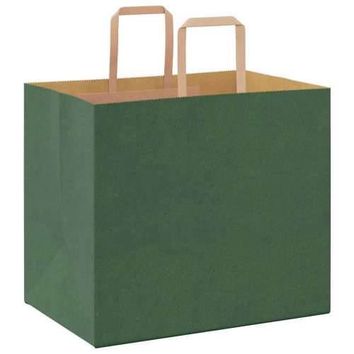 Papirnate vrećice 50 kom s ručkama zelene 32x22x28 cm - Zelena 32 x 22 x 28 cm 50 Cijena
