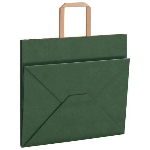 Papirnate vrećice 50 kom s ručkama zelene 32x22x28 cm - Zelena 32 x 22 x 28 cm 50 Cijena