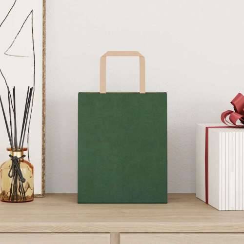 Papirnate vrećice 250 kom s ručkama zelene 18x8x22 cm - Zelena 18 x 8 x 22 cm 250 Cijena