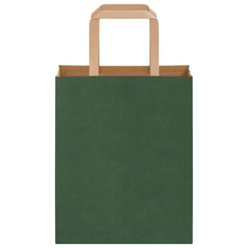 Papirnate vrećice 250 kom s ručkama zelene 18x8x22 cm - Zelena 18 x 8 x 22 cm 250 Cijena
