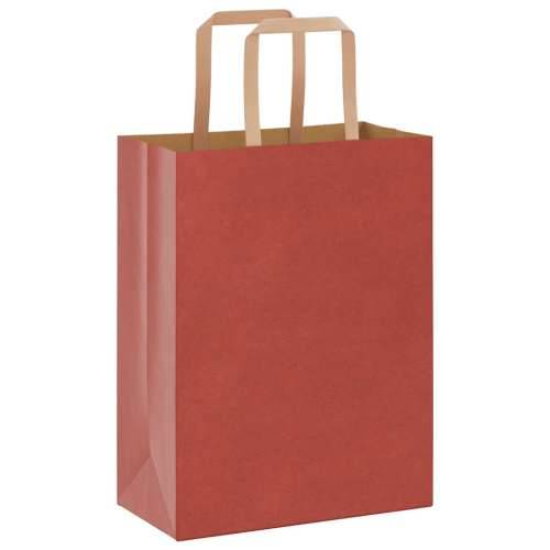 Papirnate vrećice 50 kom s ručkama crvene 21x11x28 cm - Crvena 21 x 11 x 28 cm 50 Cijena