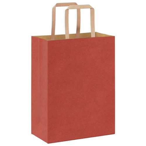 Papirnate vrećice 50 kom s ručkama crvene 21x11x28 cm - Crvena 21 x 11 x 28 cm 50 Cijena