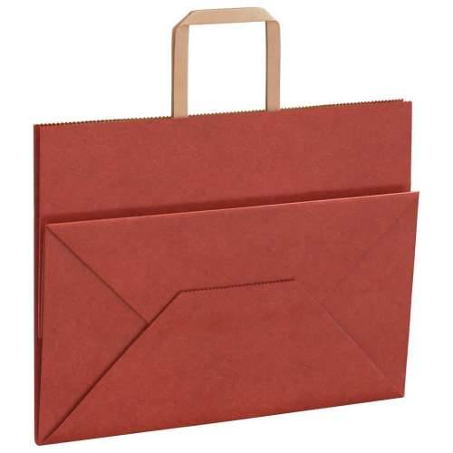 Papirnate vrećice 50 kom s ručkama crvene 32x17x25 cm - Crvena 32 x 17 x 25 cm 50 Cijena