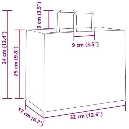 Papirnate vrećice 50 kom s ručkama crvene 32x17x25 cm - Crvena 32 x 17 x 25 cm 50 Cijena