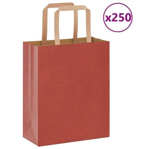 Papirnate vrećice 250 kom s ručkama crvene 18x8x22 cm - Crvena 18 x 8 x 22 cm 250 Cijena