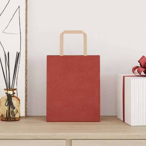 Papirnate vrećice 250 kom s ručkama crvene 18x8x22 cm - Crvena 18 x 8 x 22 cm 250 Cijena
