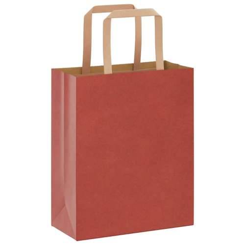 Papirnate vrećice 250 kom s ručkama crvene 18x8x22 cm - Crvena 18 x 8 x 22 cm 250 Cijena