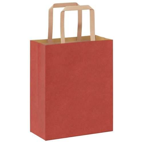 Papirnate vrećice 250 kom s ručkama crvene 18x8x22 cm - Crvena 18 x 8 x 22 cm 250 Cijena