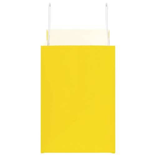 Papirnate vrećice 50 kom s ručkama žute 32x17x25 cm - Žuta 32 x 17 x 25 cm 50 Cijena