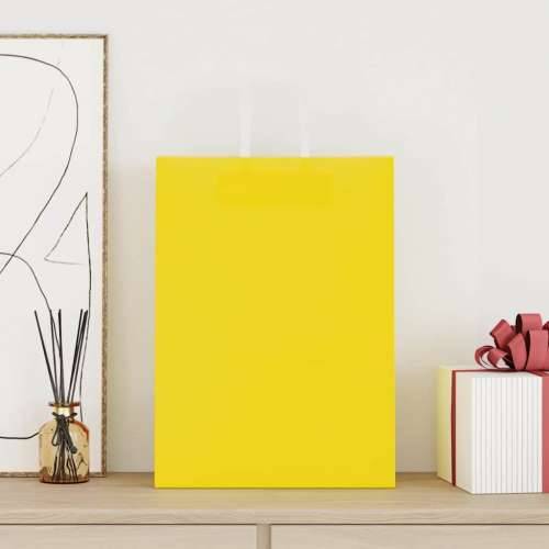 Papirnate vrećice 50 kom s ručkama žute 32x17x44 cm - Žuta 32 x 17 x 44 cm 50 Cijena