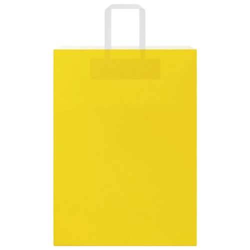 Papirnate vrećice 50 kom s ručkama žute 32x17x44 cm - Žuta 32 x 17 x 44 cm 50 Cijena