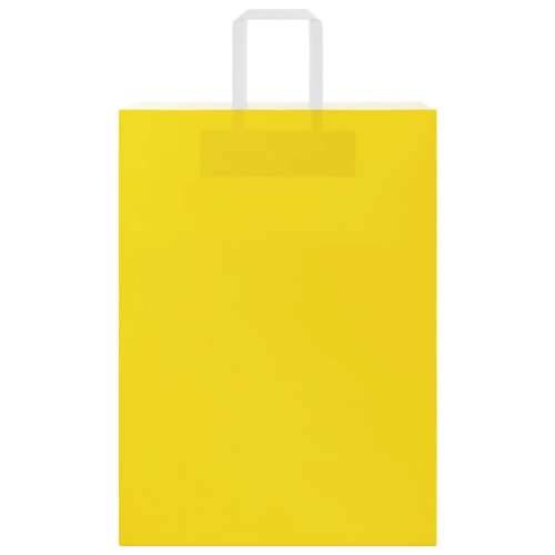 Papirnate vrećice 250 kom s ručkama žute 32x17x44 cm - Žuta 32 x 17 x 44 cm 250 Cijena