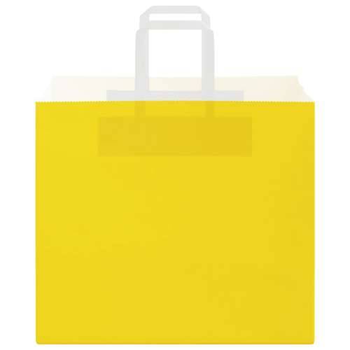 Papirnate vrećice 250 kom s ručkama žute 32x22x28 cm - Žuta 32 x 22 x 28 cm 250 Cijena