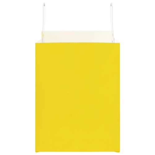 Papirnate vrećice 250 kom s ručkama žute 32x22x28 cm - Žuta 32 x 22 x 28 cm 250 Cijena