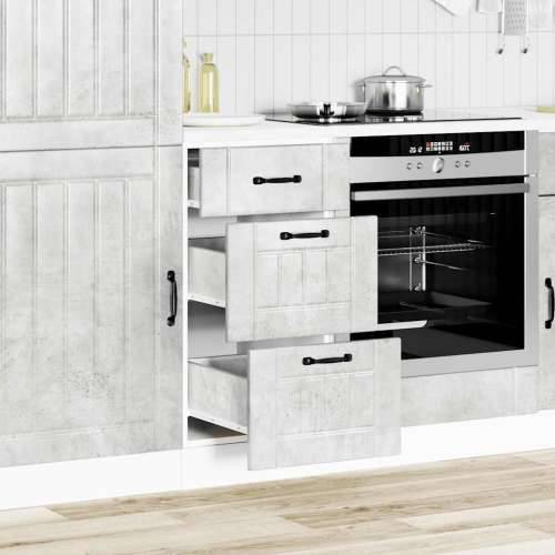 Donji kuhinjski ormarić Lucca boja betona konstruirano drvo - Beton siva 40 x 46 x 81.5 cm 1 1x bottom cabinet (3 drawers) Cijena