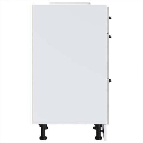 Donji kuhinjski ormarić Lucca boja betona konstruirano drvo - Beton siva 40 x 46 x 81.5 cm 1 1x bottom cabinet (3 drawers) Cijena