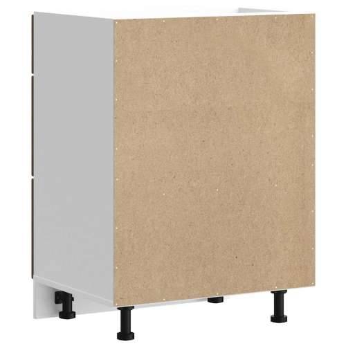 Donji kuhinjski ormarić Lucca boja hrasta konstruirano drvo - Smeđi hrast 60 x 46 x 81.5 cm 1 1x bottom cabinet (3 drawers) Cijena