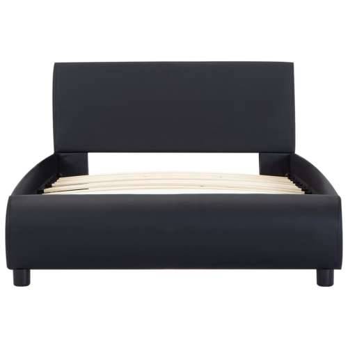 Okvir za krevet od umjetne kože s LED svjetlom crni 100x200 cm  - Crna 100 x 200 cm Cijena