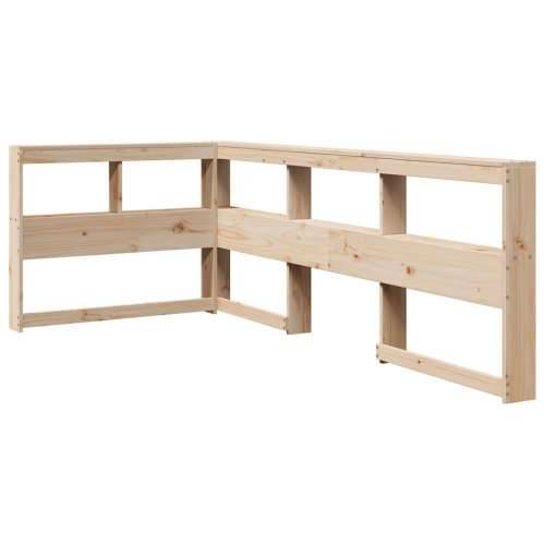 Krevet s regalom za knjige bez madraca 100 x 200 cm od borovine - Prirodna 100 x 200 cm Cijena