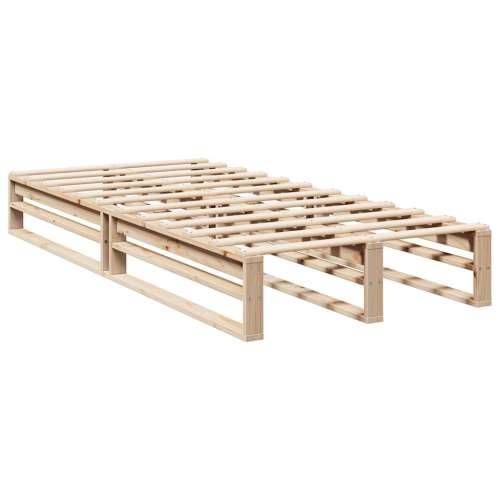 Krevet s regalom za knjige bez madraca 100 x 200 cm od borovine - Prirodna 100 x 200 cm Cijena