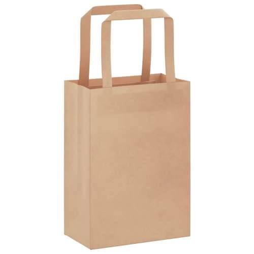 Papirnate vrećice 50 kom s ručkama smeđe 15x8x21 cm - Smeđa 15 x 8 x 21 cm 50 Cijena