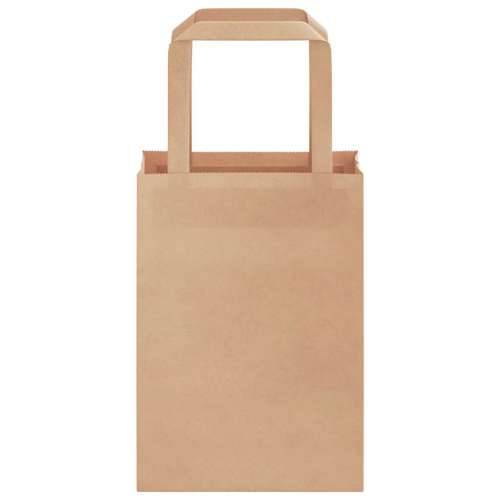 Papirnate vrećice 50 kom s ručkama smeđe 15x8x21 cm - Smeđa 15 x 8 x 21 cm 50 Cijena