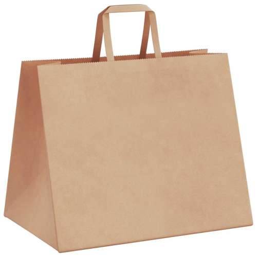 Papirnate vrećice 50 kom s ručkama smeđe 32x22x24 cm - Smeđa 32 x 22 x 24 cm 50 Cijena