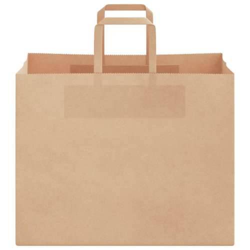 Papirnate vrećice 50 kom s ručkama smeđe 32x22x24 cm - Smeđa 32 x 22 x 24 cm 50 Cijena