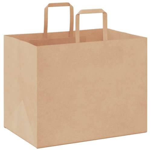 Papirnate vrećice 50 kom s ručkama smeđe 32x22x24 cm - Smeđa 32 x 22 x 24 cm 50 Cijena
