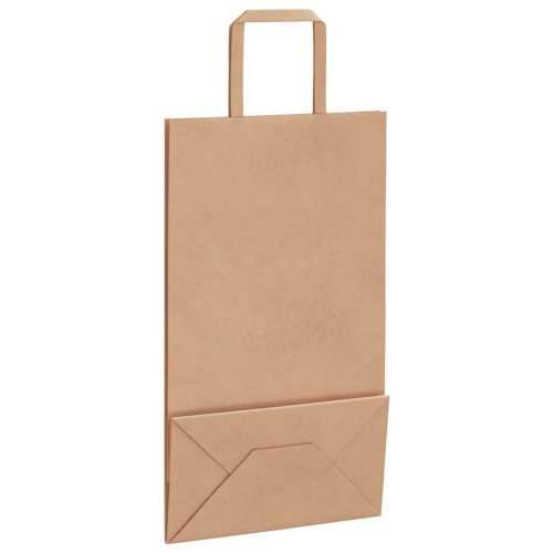 Papirnate vrećice 250 kom s ručkama smeđe 21x11x36 cm - Smeđa 21 x 11 x 36 cm 250 Cijena