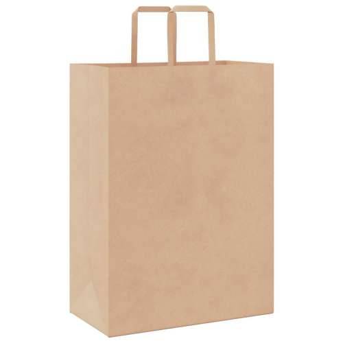 Papirnate vrećice 250 kom s ručkama smeđe 32x17x44 cm - Smeđa 32 x 17 x 44 cm 250 Cijena