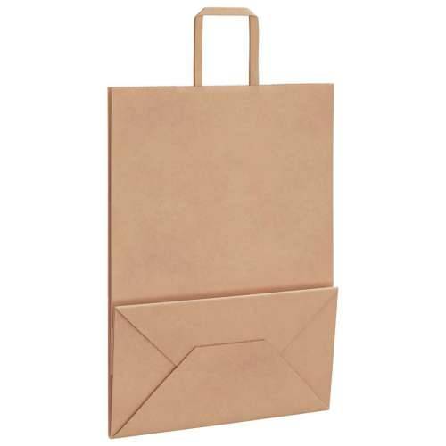 Papirnate vrećice 250 kom s ručkama smeđe 32x17x44 cm - Smeđa 32 x 17 x 44 cm 250 Cijena