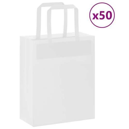 Papirnate vrećice 50 kom s ručkama bijele 18x8x22 cm - Bijela 18 x 8 x 22 cm 50 Cijena