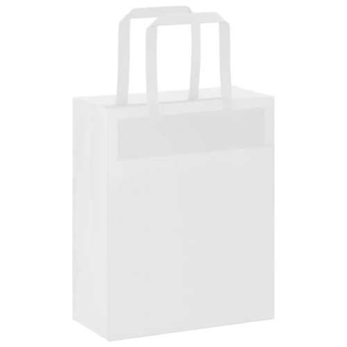 Papirnate vrećice 50 kom s ručkama bijele 18x8x22 cm - Bijela 18 x 8 x 22 cm 50 Cijena
