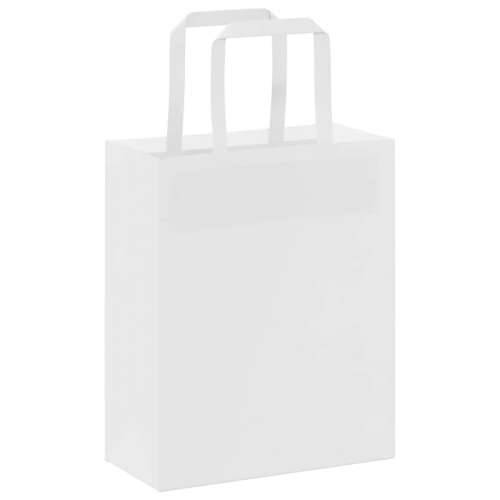 Papirnate vrećice 50 kom s ručkama bijele 18x8x22 cm - Bijela 18 x 8 x 22 cm 50 Cijena