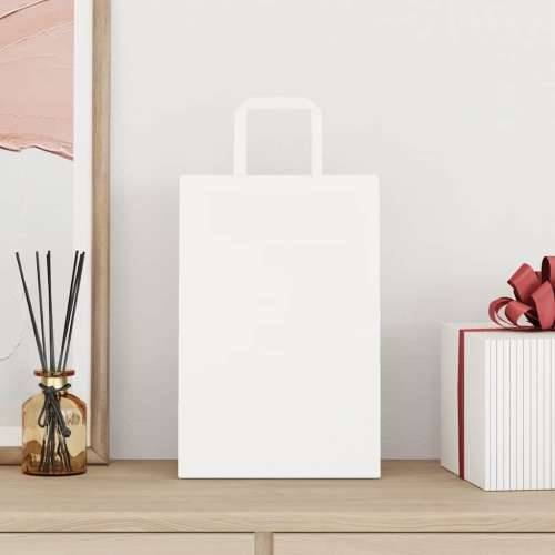Papirnate vrećice 50 kom s ručkama bijele 21x11x31 cm - Bijela 21 x 11 x 31 cm 50 Cijena