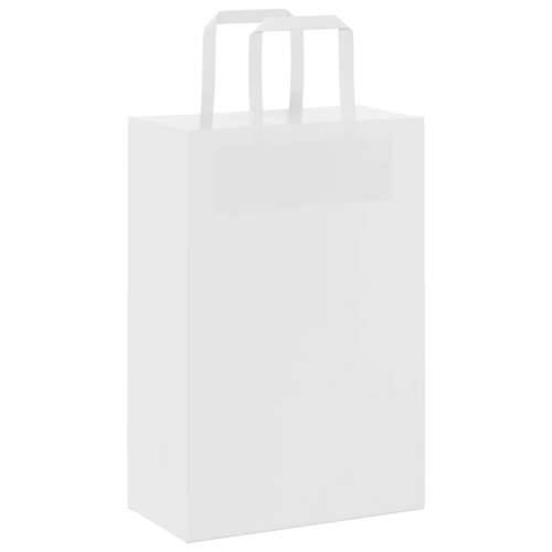 Papirnate vrećice 50 kom s ručkama bijele 21x11x31 cm - Bijela 21 x 11 x 31 cm 50 Cijena