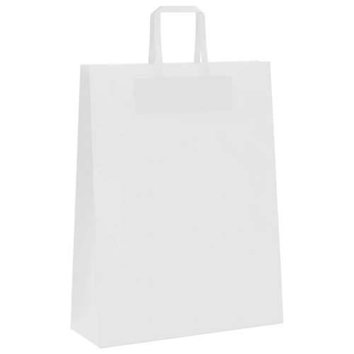 Papirnate vrećice 50 kom s ručkama bijele 32x12x42 cm - Bijela 32 x 12 x 42 cm 50 Cijena