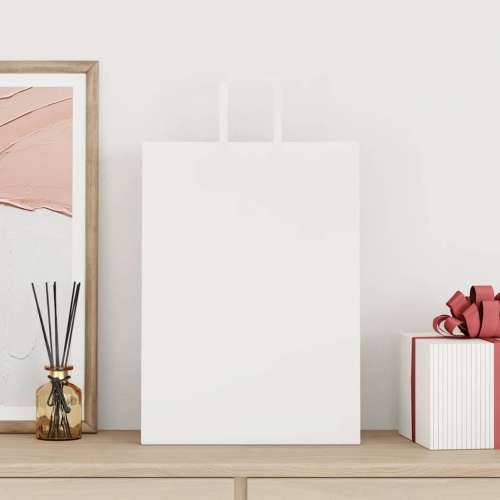 Papirnate vrećice 50 kom s ručkama bijele 32x17x44 cm - Bijela 32 x 17 x 44 cm 50 Cijena