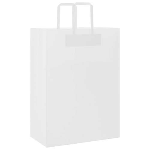 Papirnate vrećice 50 kom s ručkama bijele 32x17x44 cm - Bijela 32 x 17 x 44 cm 50 Cijena