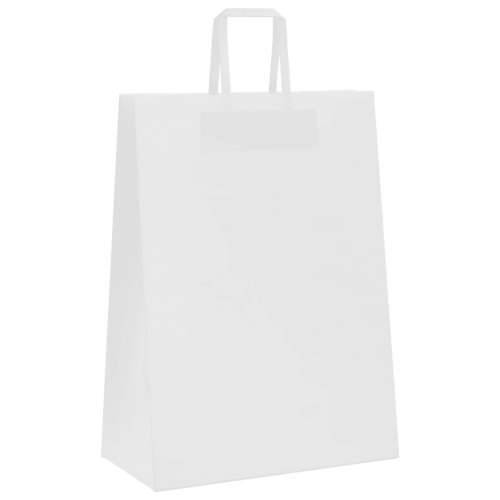 Papirnate vrećice 50 kom s ručkama bijele 32x17x44 cm - Bijela 32 x 17 x 44 cm 50 Cijena