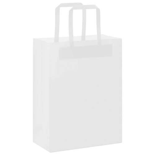 Papirnate vrećice 250 kom s ručkama bijele 21x11x28 cm - Bijela 21 x 11 x 28 cm 250 Cijena